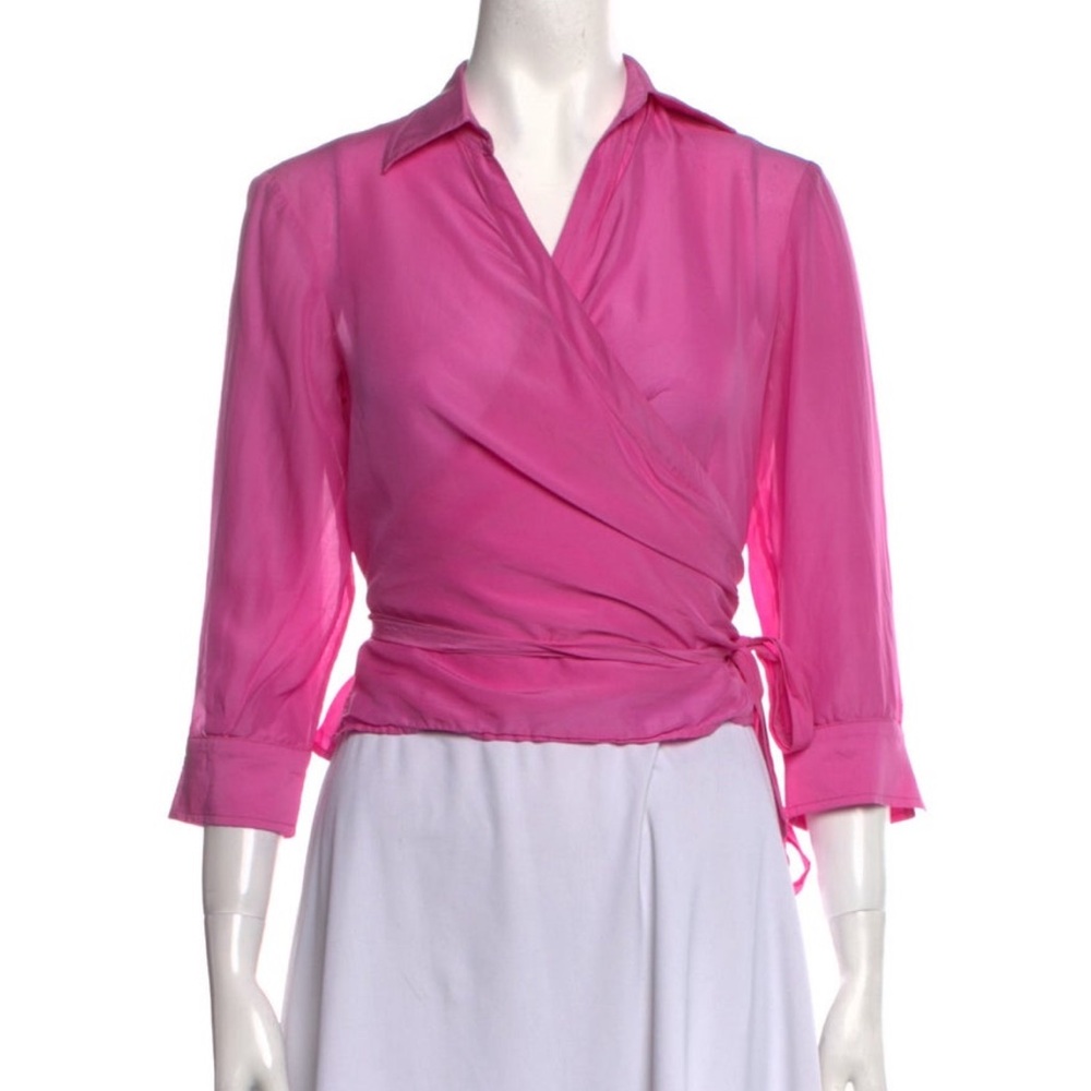 Oscar by Oscar de la Renta
Silk Three-Quarter Sleeve Blouse